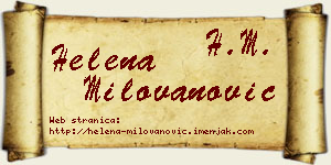 Helena Milovanović vizit kartica